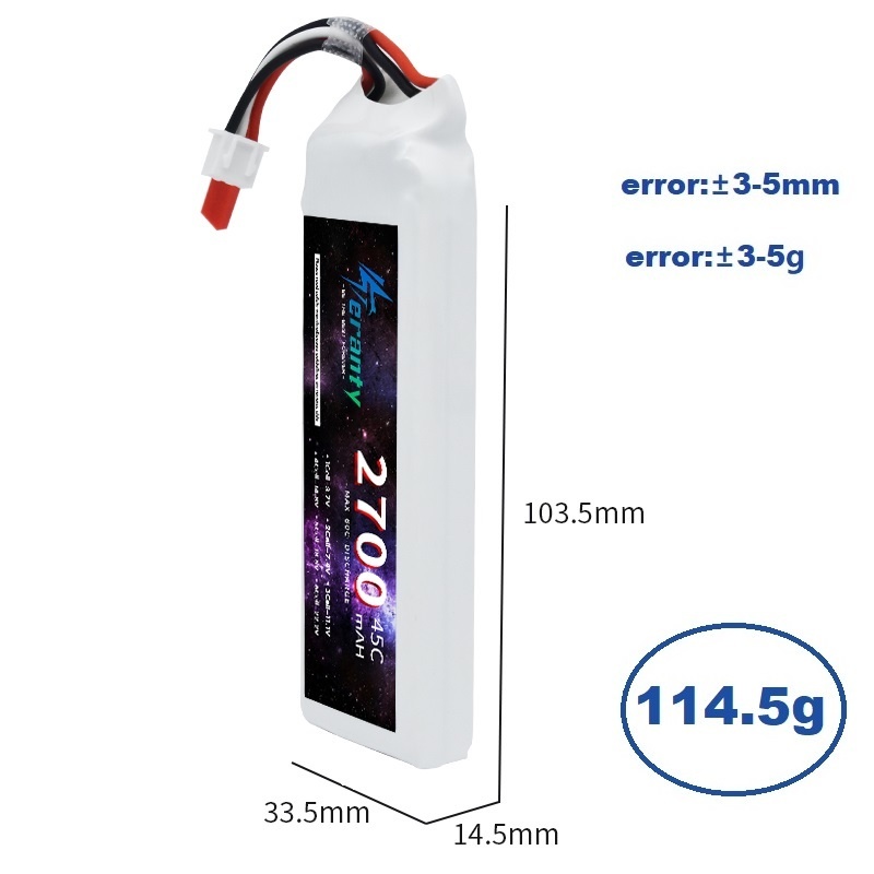 1/3PCS 2S 7.4V Lipo Battery 27 – Drone Racing Battery recenzja i cena