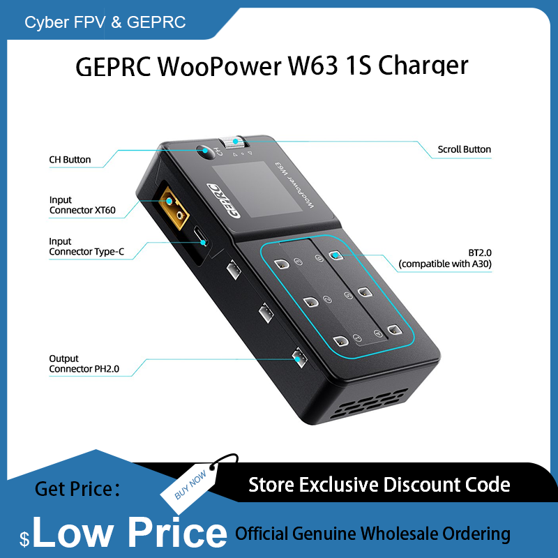Ładowarka GEPRC WooPower W63 1 – Drone Racing Charger recenzja i cena